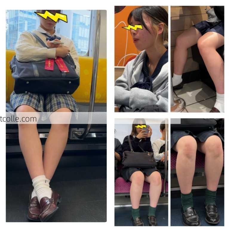 【再販】35分の電車内で真上・対面のマルチアングルで接写！14名の美人制服私服美女のエロ過ぎる生脚美脚535